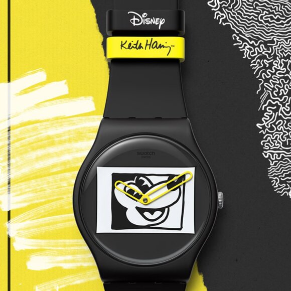 SWATCH x KEITH HARING, MICKEY BLANC SUR NOIR (brand new, unopened) - Picture 2 of 5